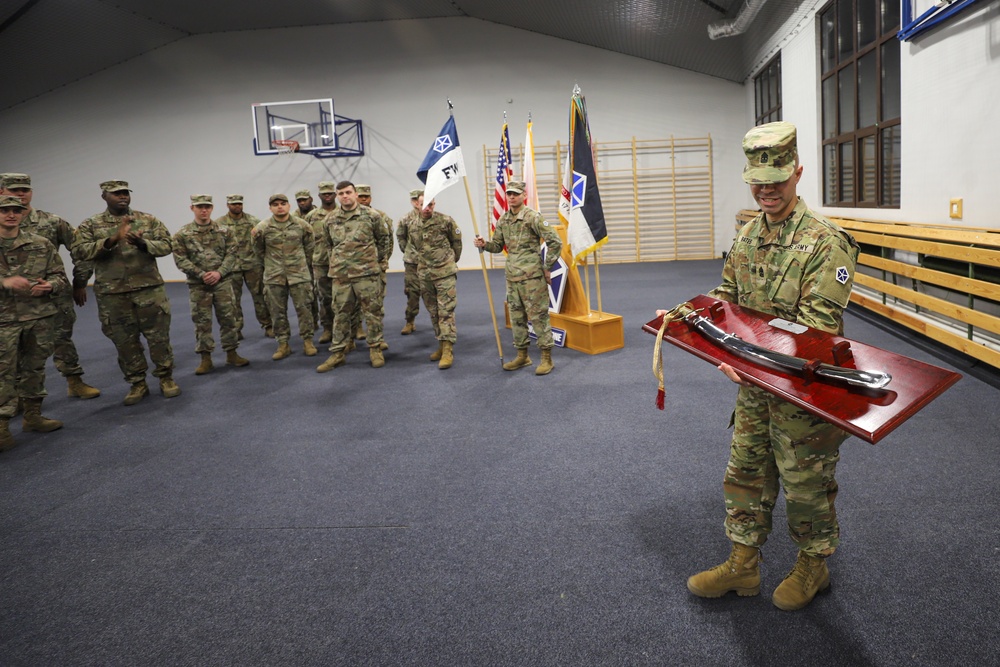 V Corps Forward Company conducts change of responsibility ceremony