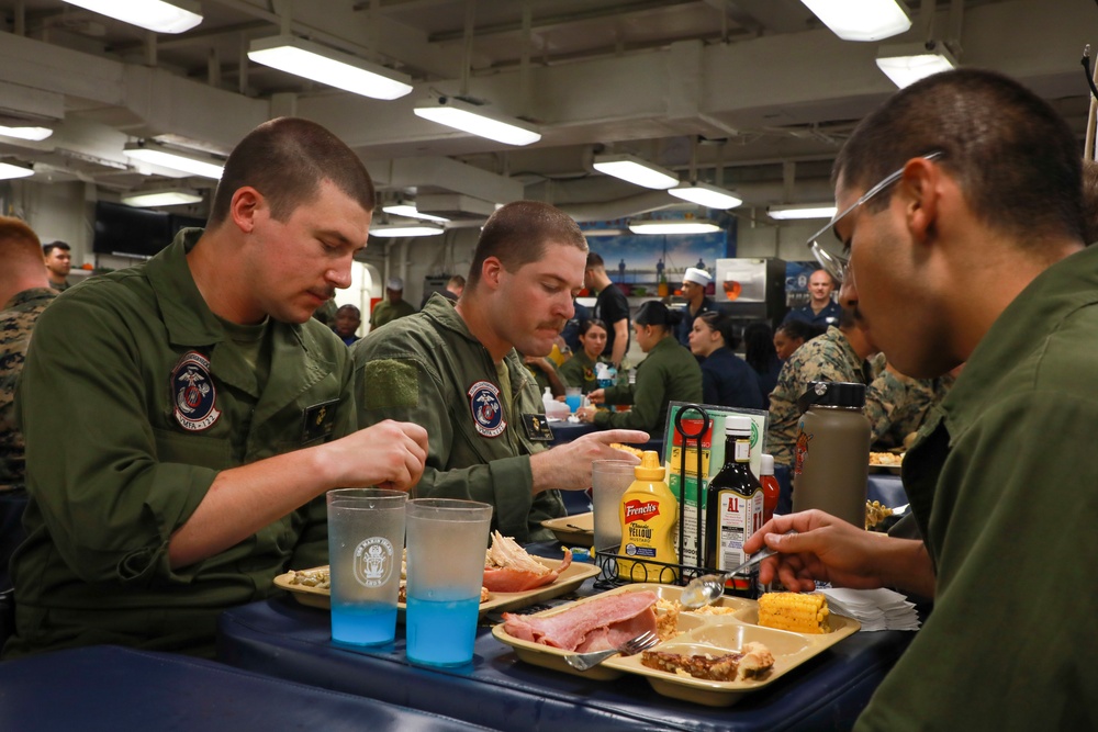 USS Makin Island Thanksgiving celebration