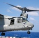 U.S. Marine Corps MV-22B Ospreys launch from USS Makin Island