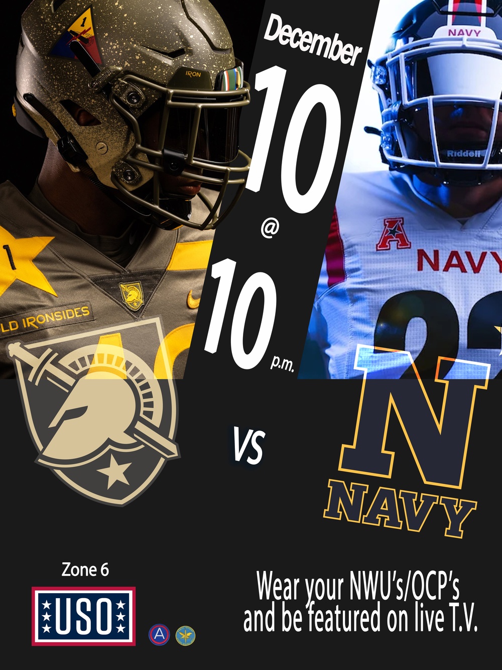 Army vs Navy College Football Game Live Look at Camp Arifjan, Kuwait, December 10, 2022