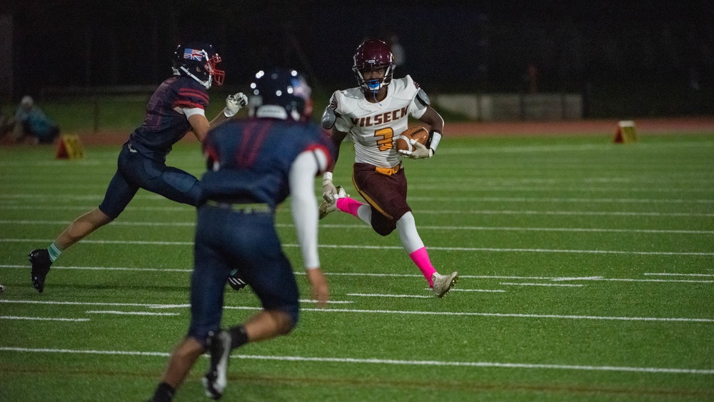 RAF Lakenheath Highschool and Vilseck Highschool Battle it Out on the Field