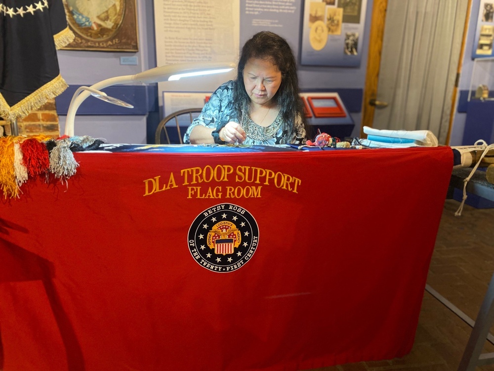 DLA Troop Support flag room staff celebrates Flag Day at Betsy Ross House