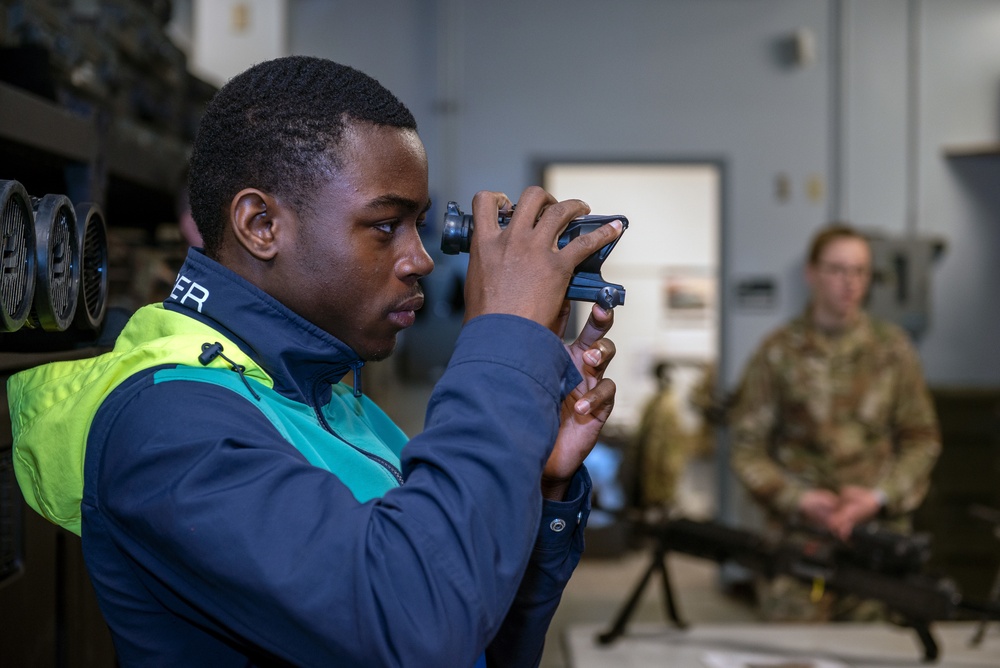 182nd Airlift Wing recruiters host Manual High School students for base tour