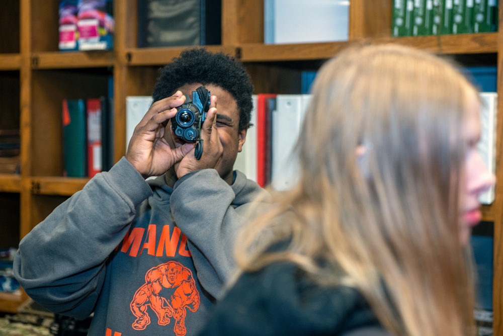 182nd Airlift Wing recruiters host Manual High School students for base tour