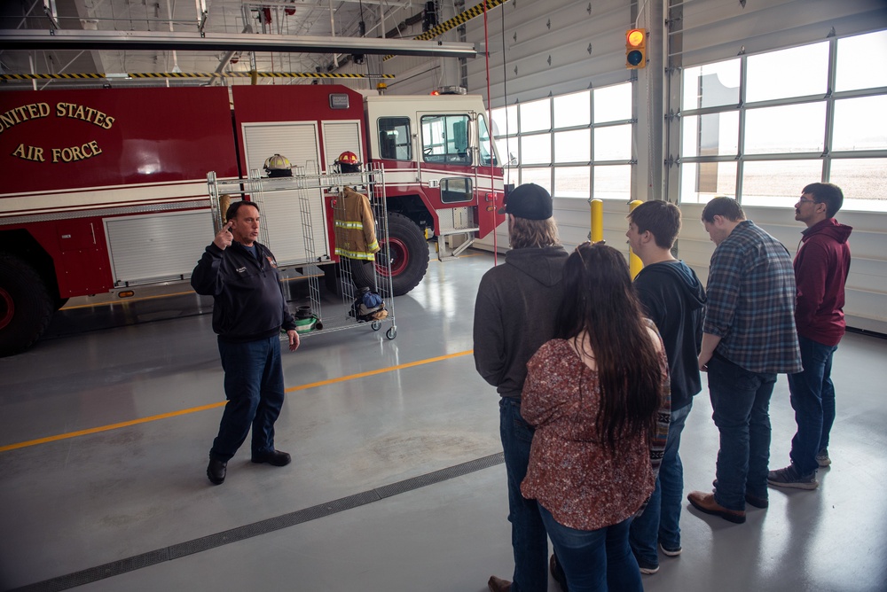 182nd Airlift Wing recruiters host Manual High School students for base tour