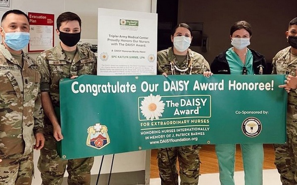 Tripler Army Medical Center LPN Spc. Kaitlyn Simms earns Daisy Award