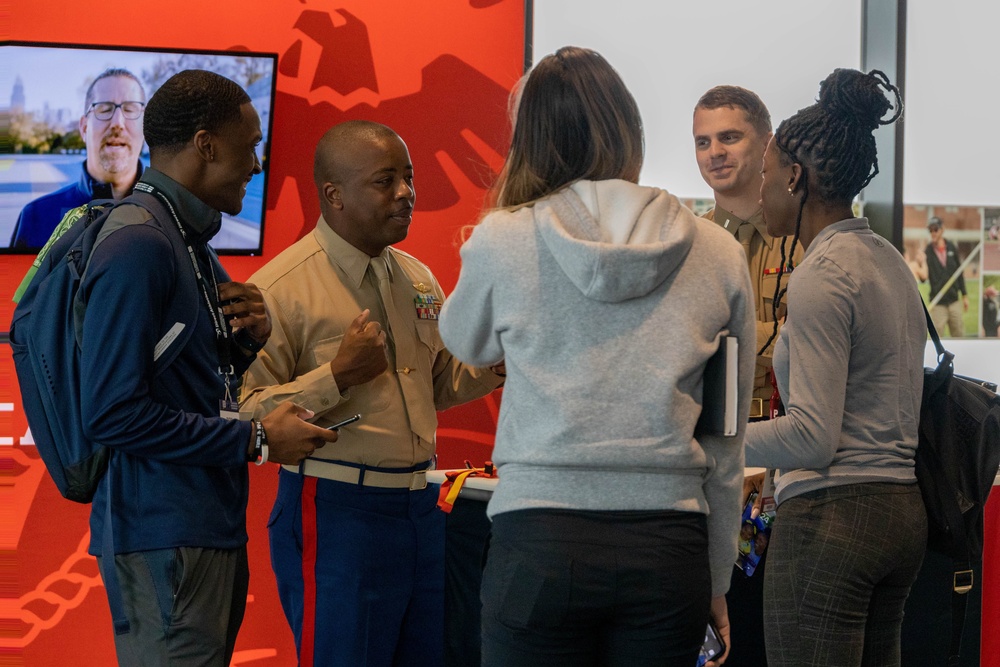 Marines award coaches during the USTFCCCA Convention 2022