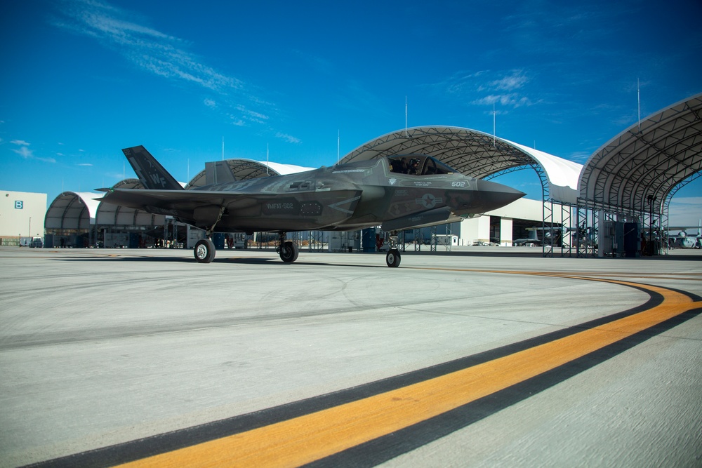 Brig. Gen. Brodie flies an F-35B Lightning II with VMFAT-502