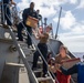 Decatur replenishment-at-sea with USNS Washington Chambers