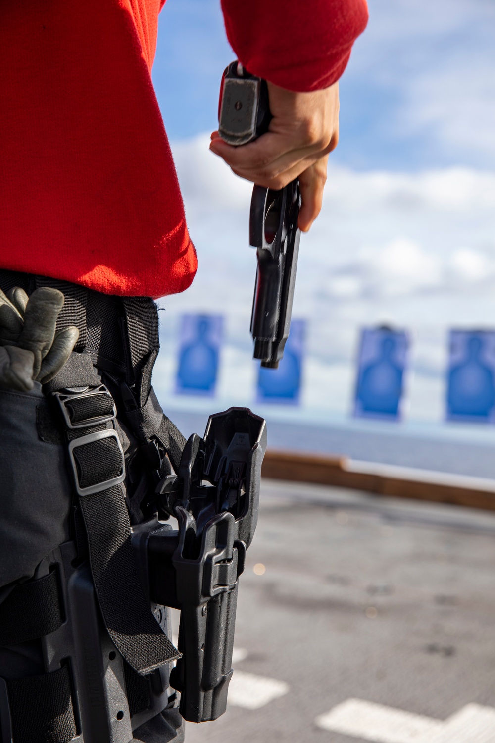 Pistol Deck Shoot on USS Anchorage