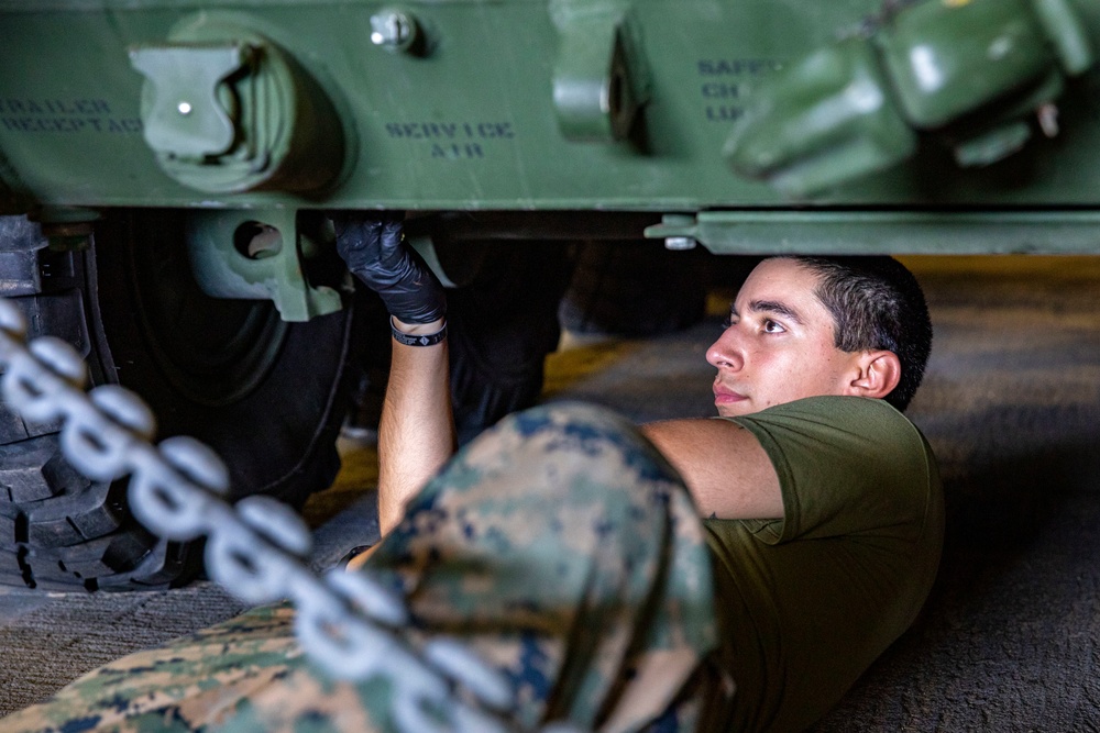 LAV Maintenance on USS Anchorage