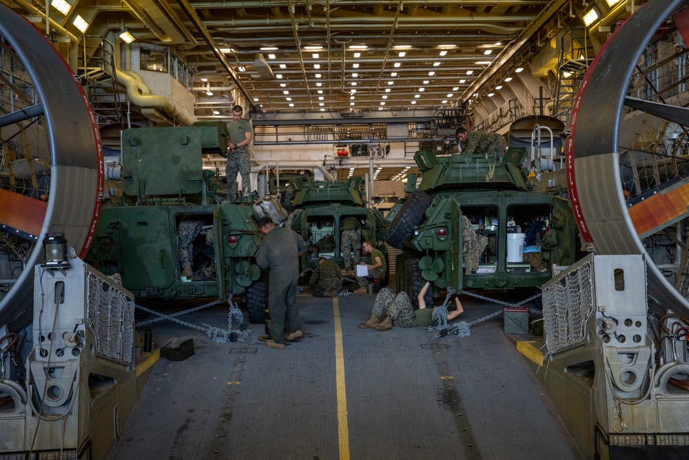 LAV Maintenance on USS Anchorage