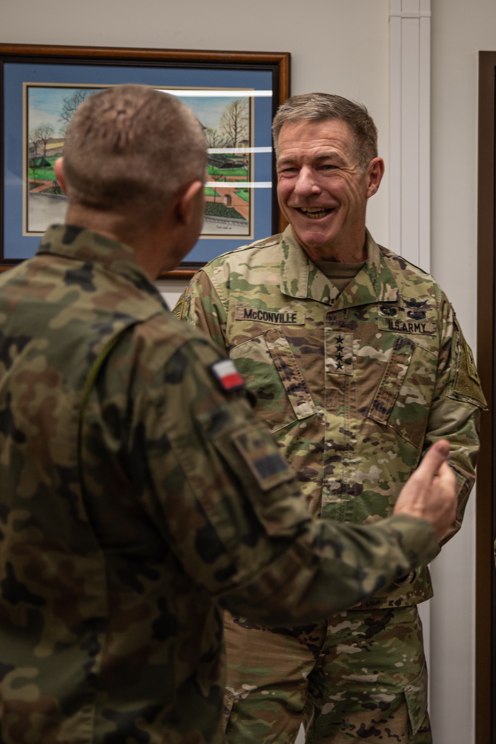 CSA and SMA visit Camp Kosciuszko Poland