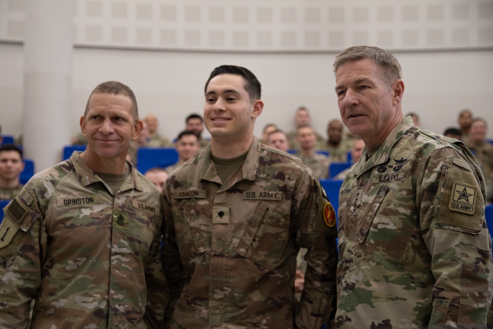 CSA and SMA visit Camp Kosciuszko Poland