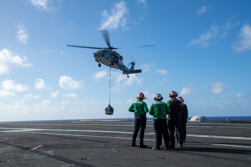 Nimitz Conducts Vertical Replenishment-At-Sea