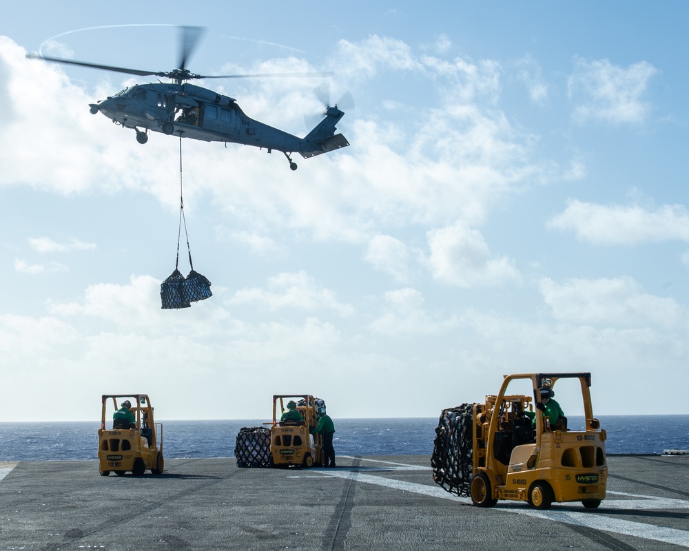 Nimitz Conducts Vertical Replenishment-At-Sea