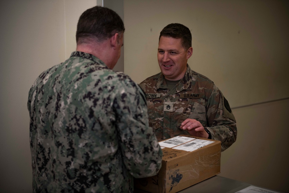 CNR EURAFCENT Sailors Process Holiday Mail