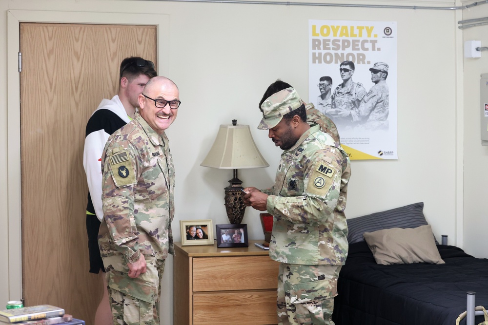 Soldiers in the SHARP Escape Room at Camp Arifjan, Kuwait, December, 2022