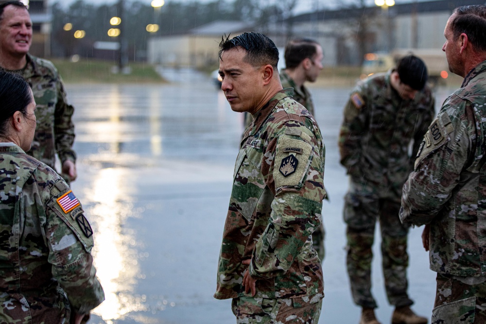 1st Sergeant Huy Nguyen Welcomes His Company Home