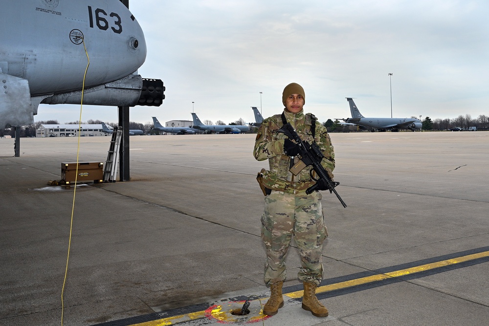 Security Force Airmen Keeping Watch Over Selfridge Airfield 24/7