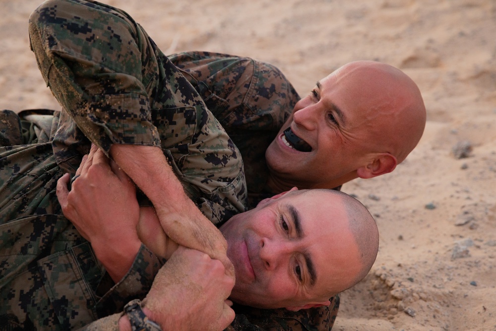 To run, swim, and run again