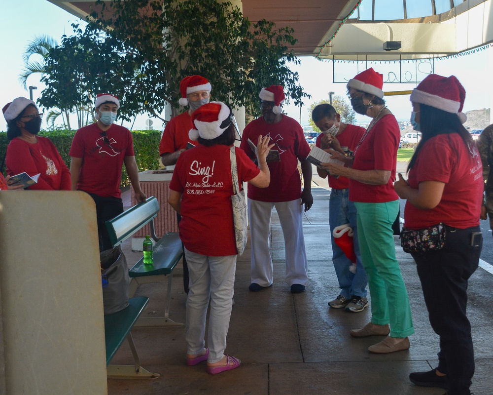 Christmas Carolers visit Tripler Army Medical Center