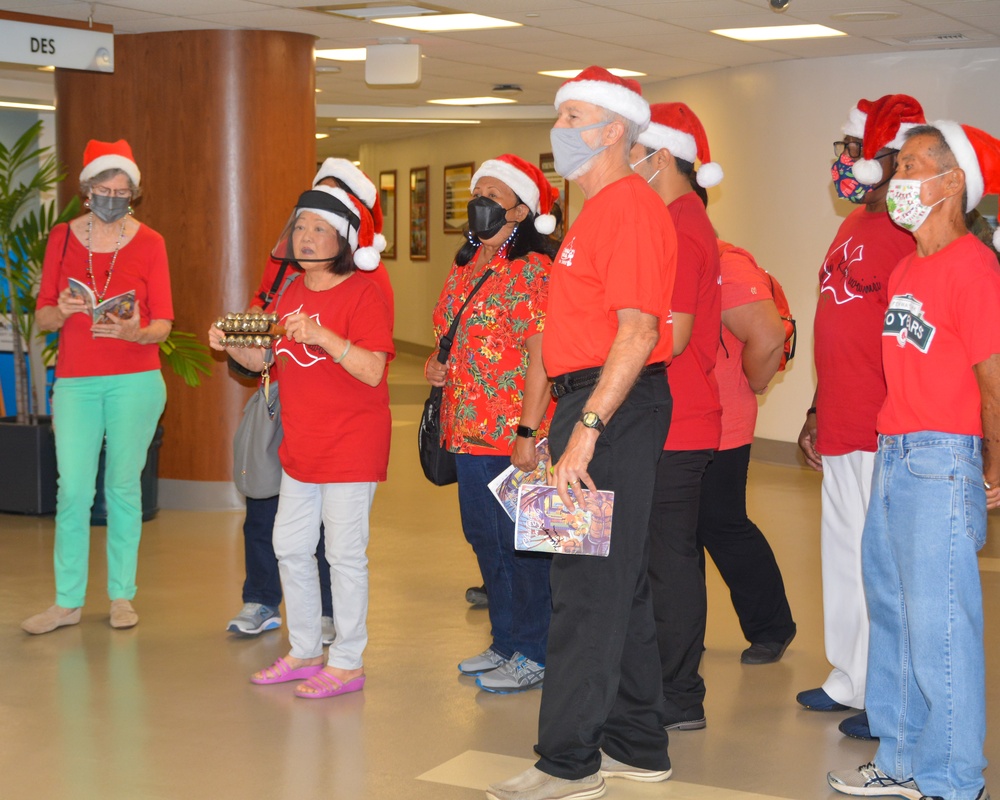 Christmas Carolers visit Tripler Army Medical Center