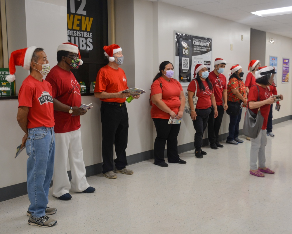 Christmas Carolers visit Tripler Army Medical Center