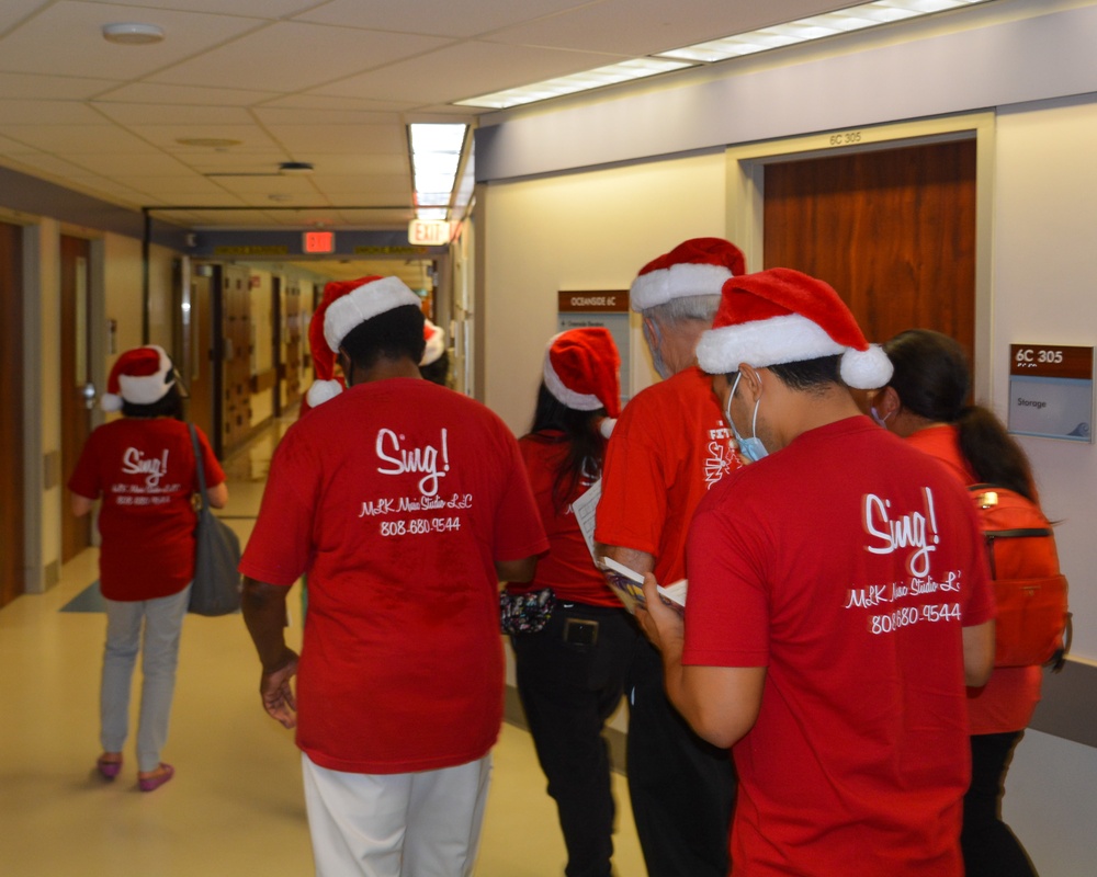 Christmas Carolers visit Tripler Army Medical Center