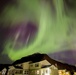 Aurora Borealis takes form over Coast Guard housing