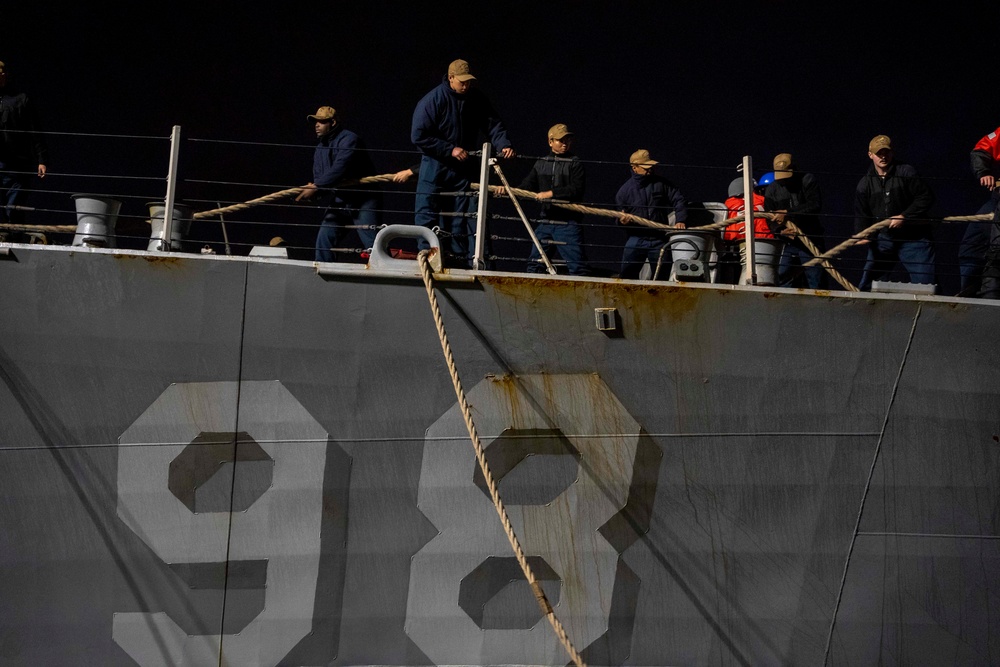 USS Forrest Sherman Returns Home From Deployment