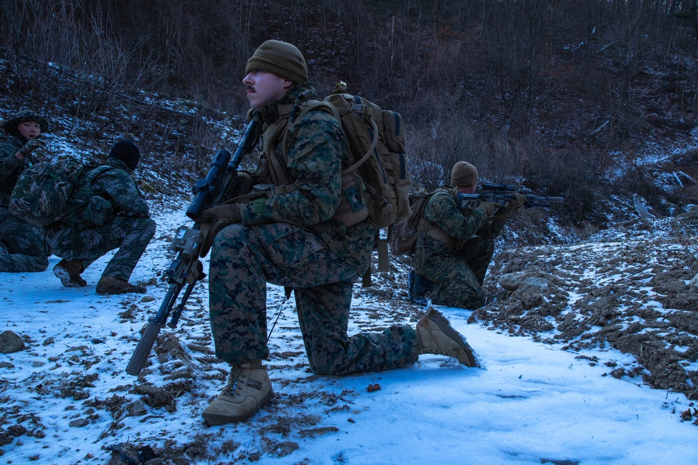 KMEP 23.1: U.S. Marines and Republic of Korea Marines conduct a Land Navigation Course