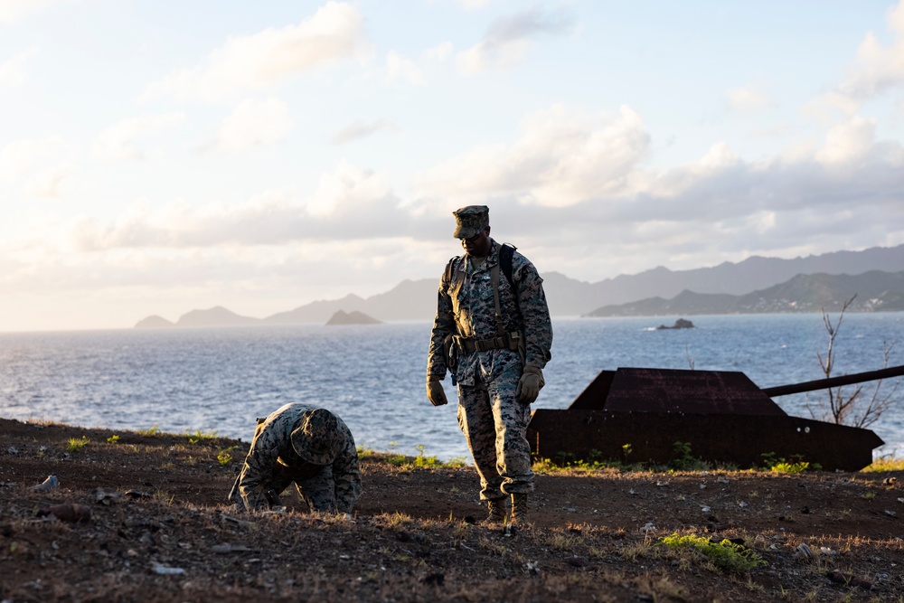 EOD unexploded ordnance sweep