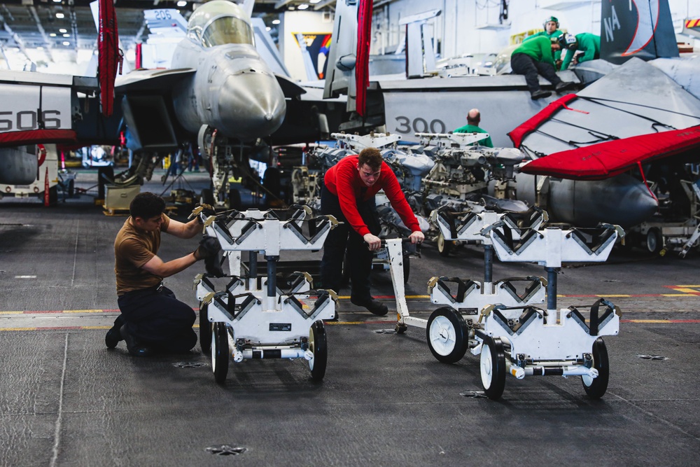 Sailors Inspect Ordnance Equipment