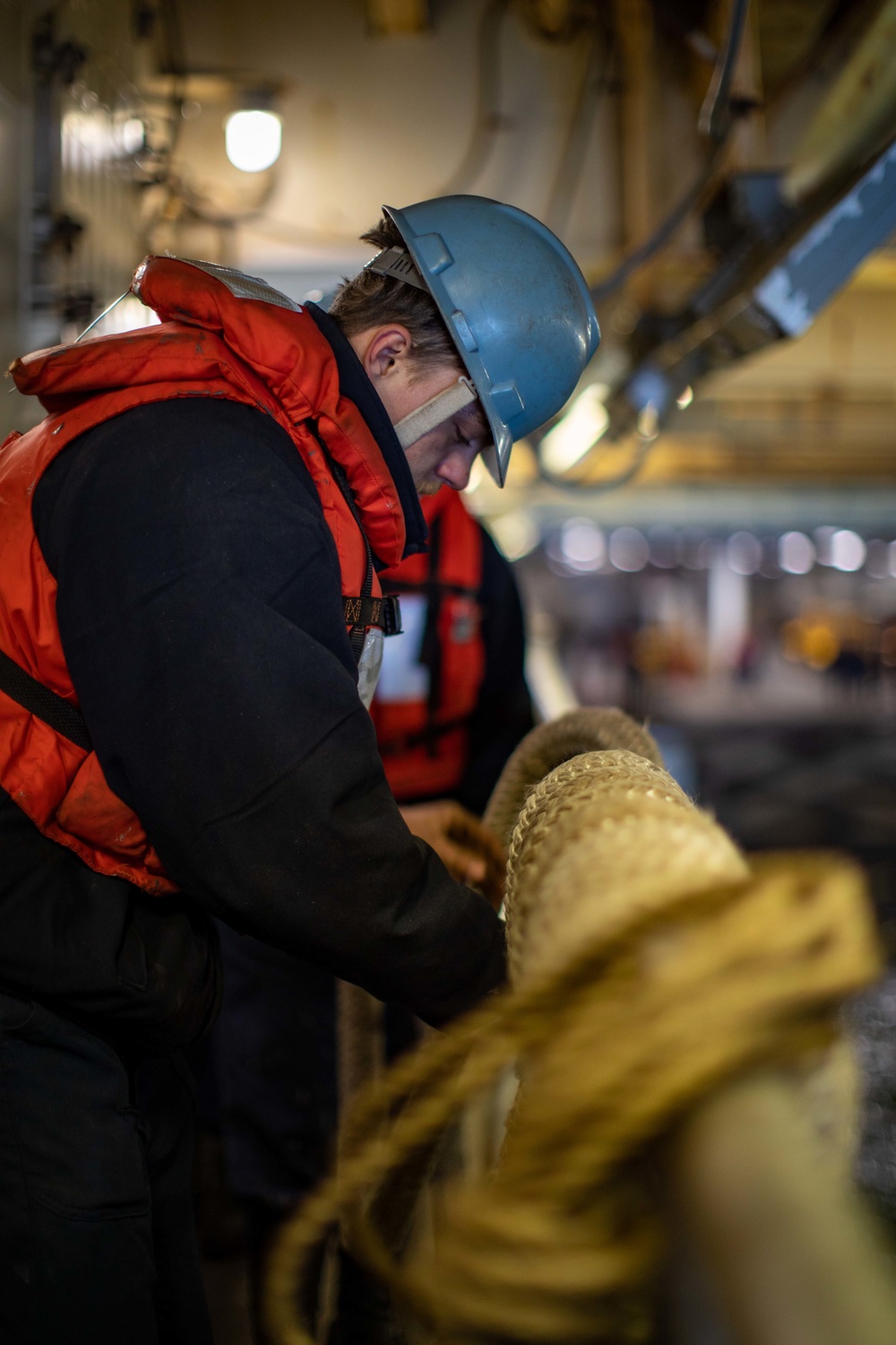 USS BATAAN SAILORS CONDUCT WELL DECK OPERATIONS