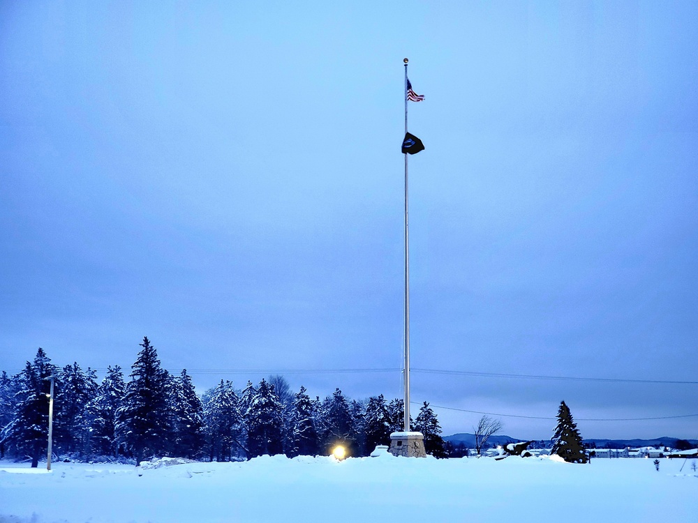 American Flag and Fort McCoy