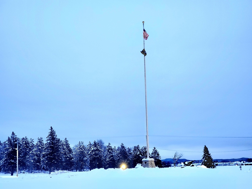 American Flag and Fort McCoy