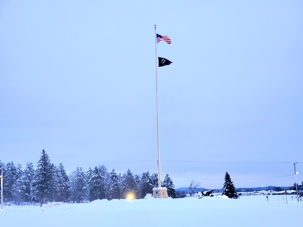 American Flag and Fort McCoy