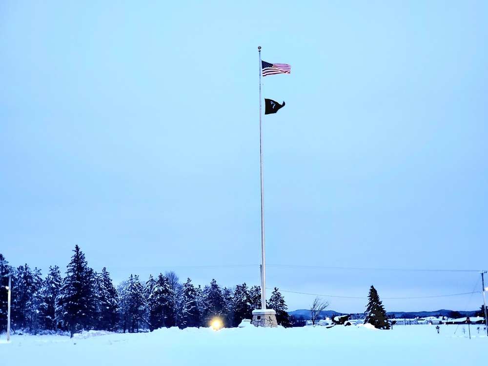 American Flag and Fort McCoy