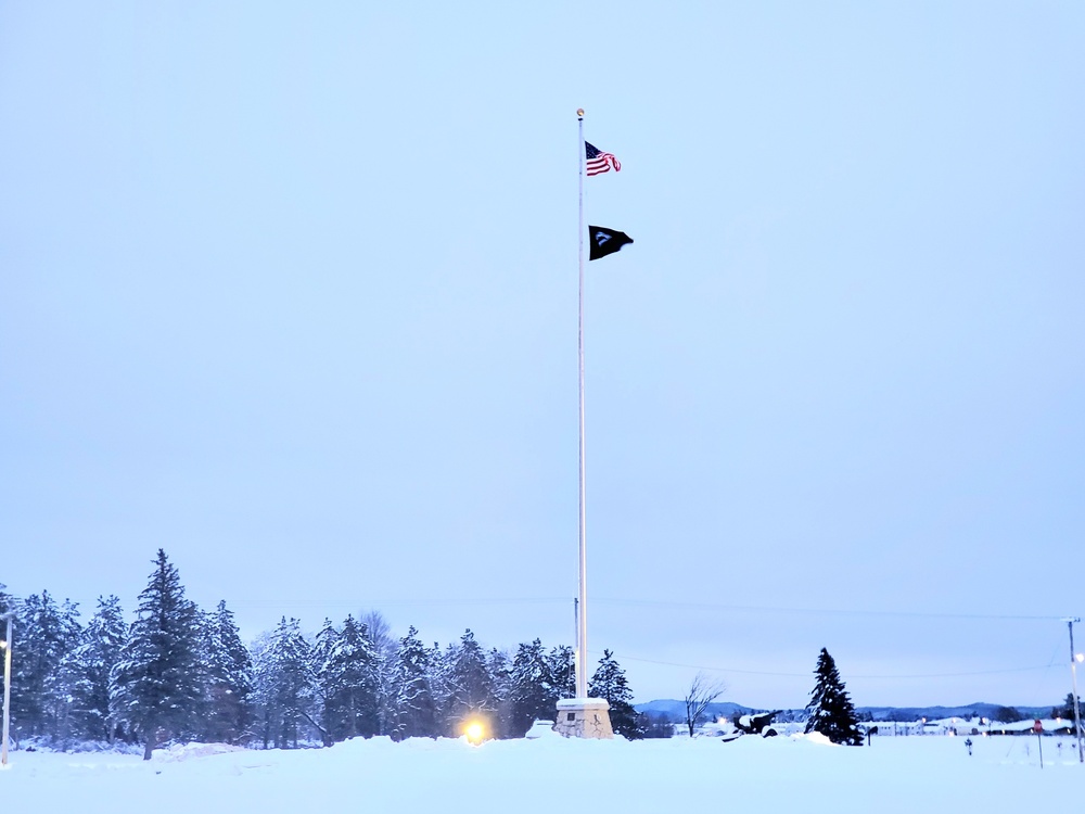 American Flag and Fort McCoy