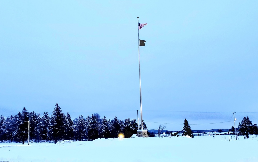 American Flag and Fort McCoy