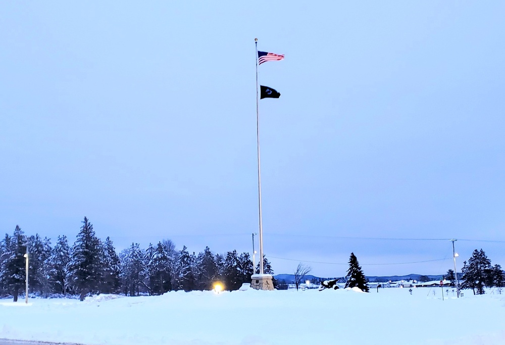 American Flag and Fort McCoy