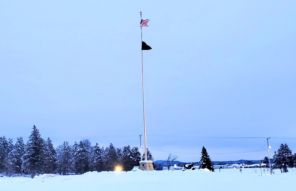 American Flag and Fort McCoy
