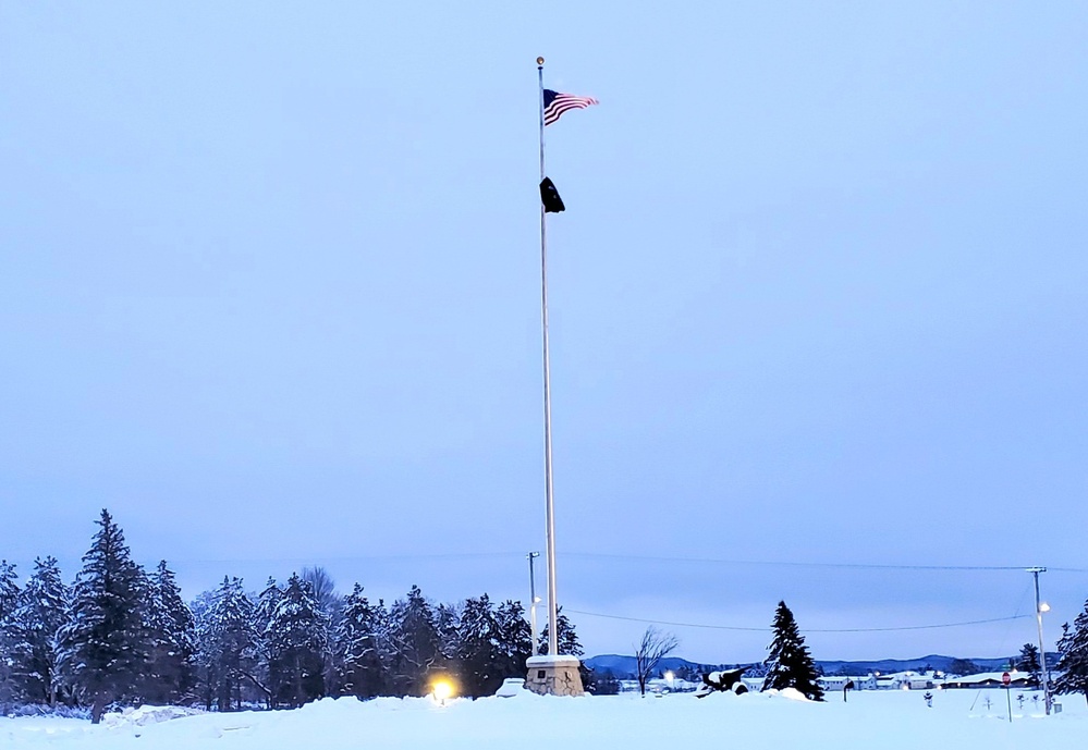 American Flag and Fort McCoy