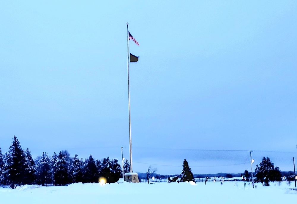 American Flag and Fort McCoy