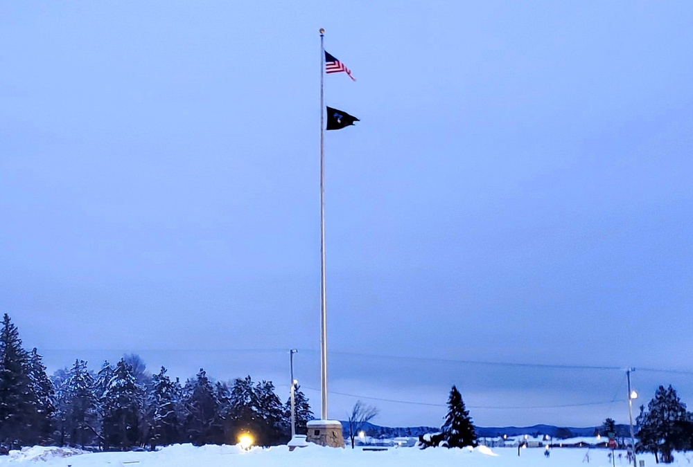American Flag and Fort McCoy