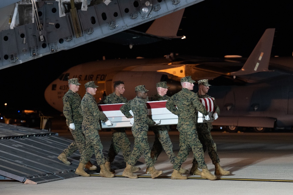 Marine Staff Sgt. Samuel D. Lecce honored in dignified transfer December 23