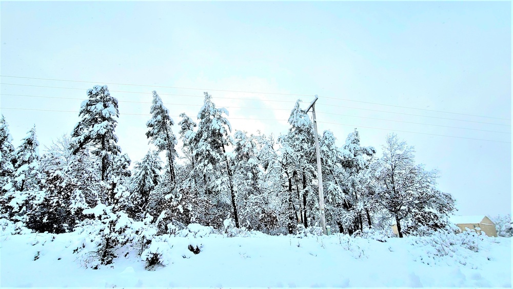 December 2022 snow scenes in Fort McCoy's Pine View Recreation Area