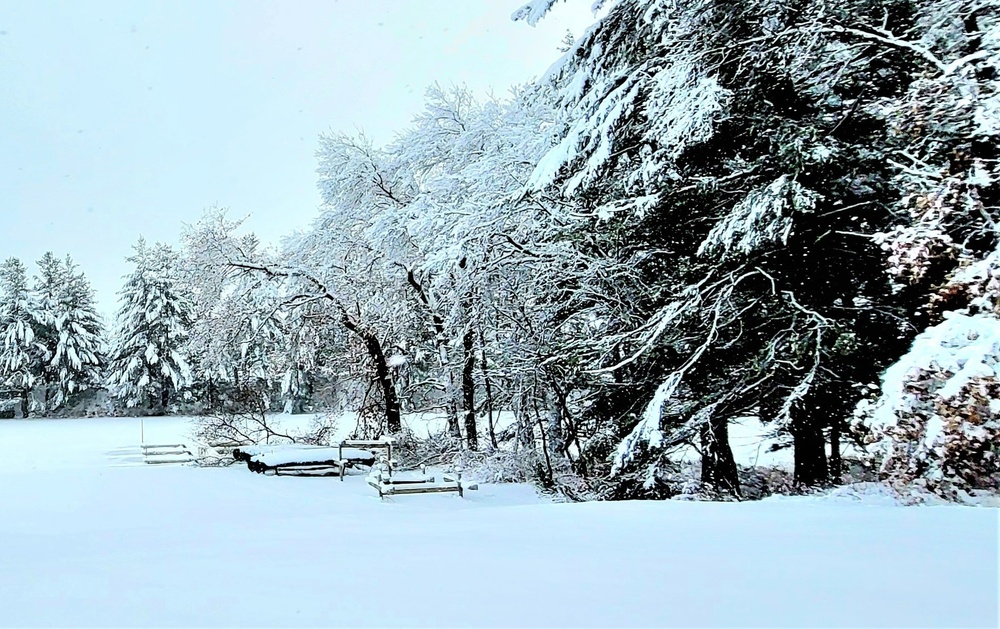 December 2022 snow scenes in Fort McCoy's Pine View Recreation Area