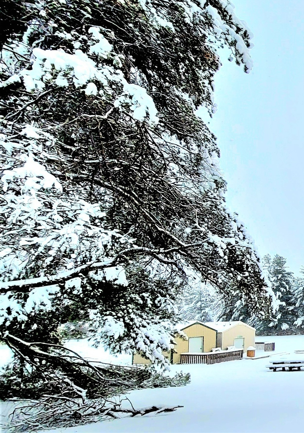 December 2022 snow scenes in Fort McCoy's Pine View Recreation Area